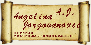 Angelina Jorgovanović vizit kartica